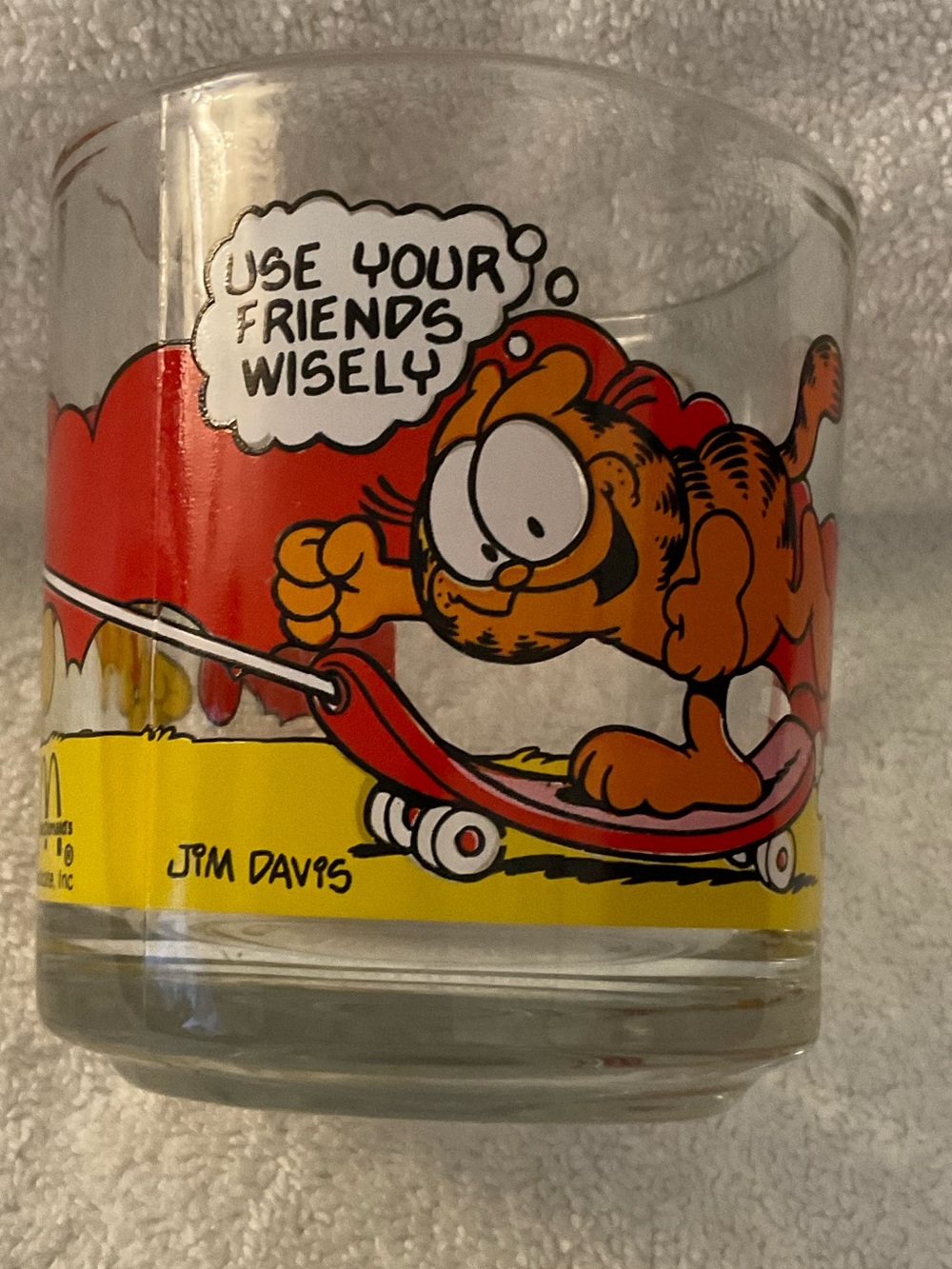 Anchor Hocking vintage Garfield McDonald’s glass mug